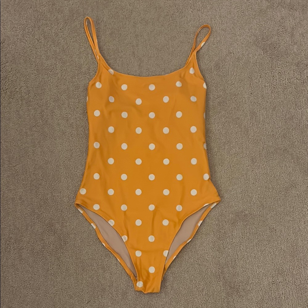 Yellow Polka Dot Swimsuit